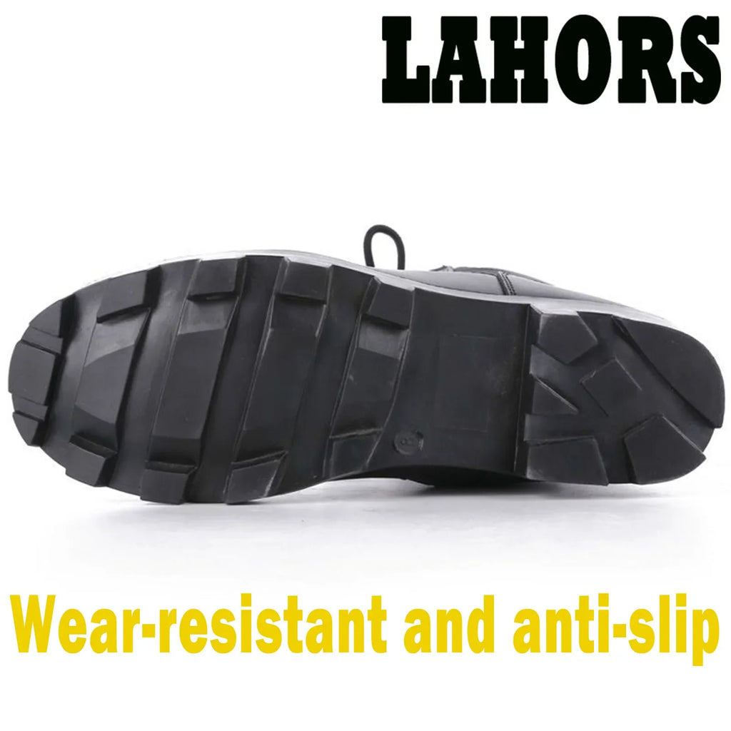 LAHORS® Leather Man Tactical Boots Sport Hiking Shoes Outdoor Ankle Desert Combat Boots Work Safety Shoes Botas Hombre