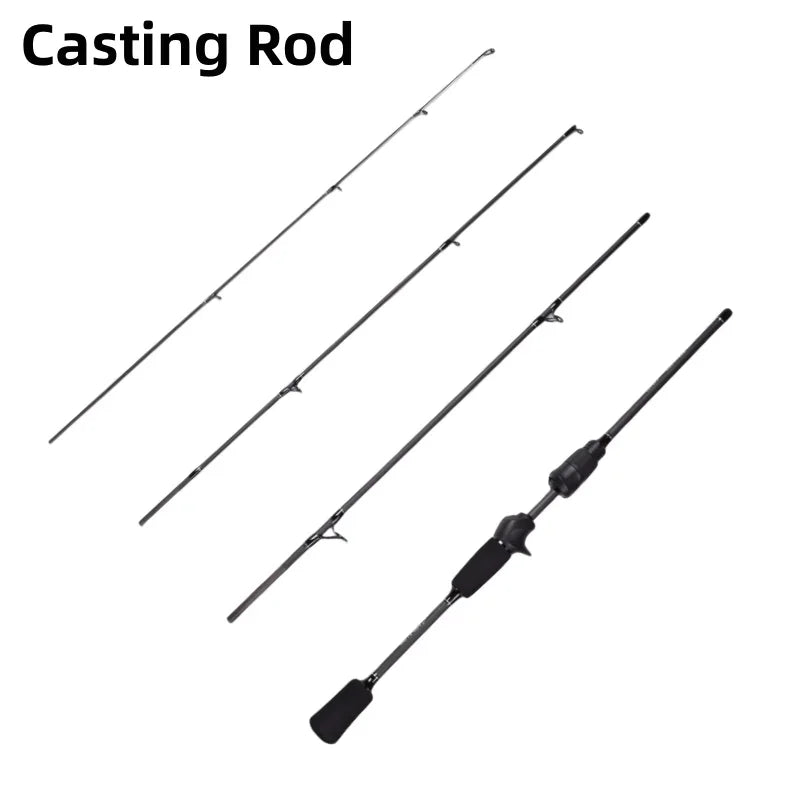 Mavllos Resolute Light BFS Casting Rod  Lure 0.8-7g Line 2-6lb Solid Fast Solid Tip 4 Sections Carbon Bass Fishing Spinning Rod