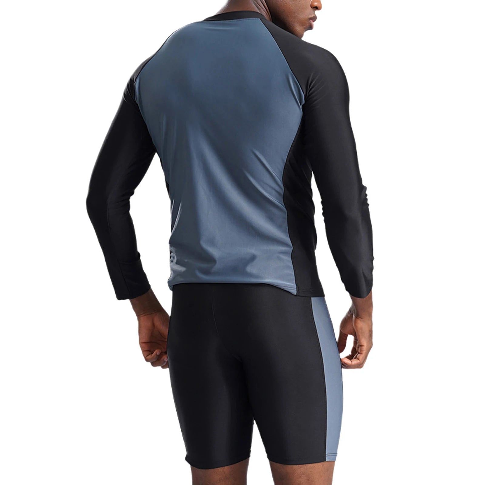 Mens Long-sleeved Snorkeling Suits Adult Two Piece Swimwear UPF 50+ Rash Guard Swimsuit Man Breathable Quick-drying Surfing Sets