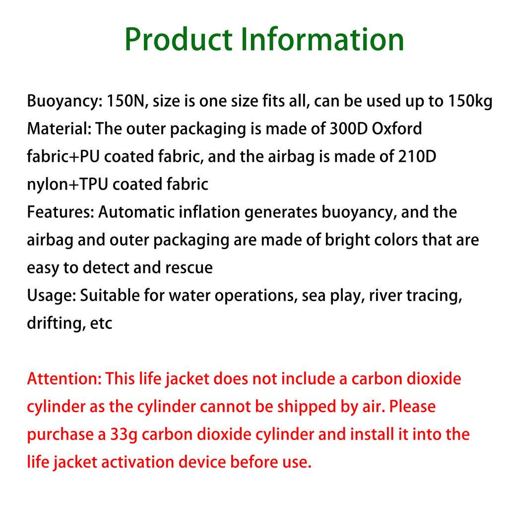 Professional Fishing Vest Self Inflatable Life Jacket Manual Vest Adult 150N Auto Water Sports Rafting Boating Accessories ﻿