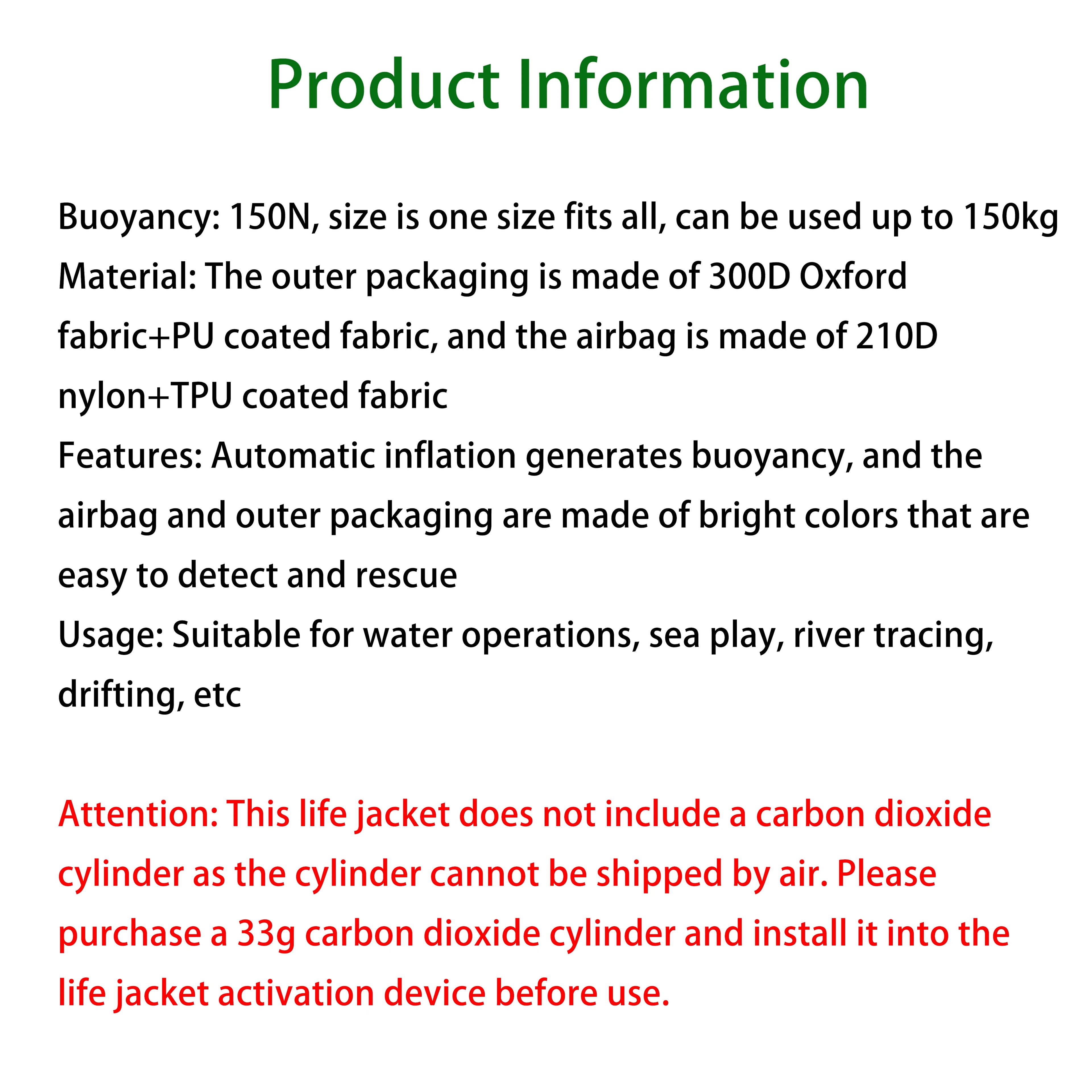 Professional Fishing Vest Self Inflatable Life Jacket Manual Vest Adult 150N Auto Water Sports Rafting Boating Accessories ﻿