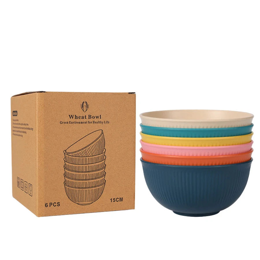 Dinner Dishes Wheat Straw Dinner Plates Set Eco Friendly Full Tableware Plates Cups Bowls Set Kitchen Accessories Dinnerware