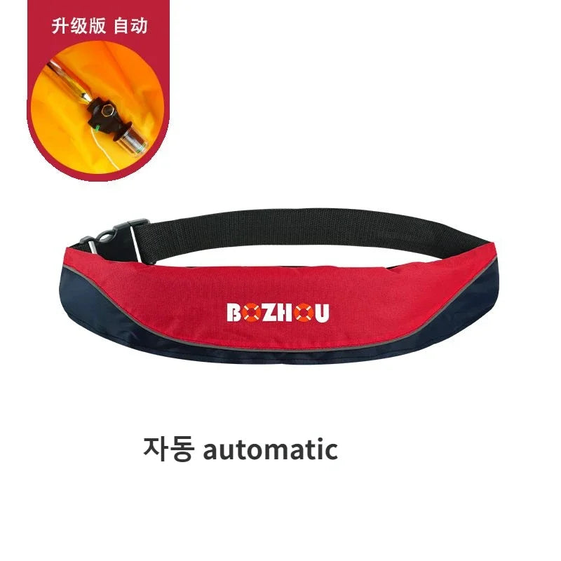 Fishing Life Jacket Manual Waist Belt Automatic Inflatable Buoyancy Portable Professional Fishing Adult Vest