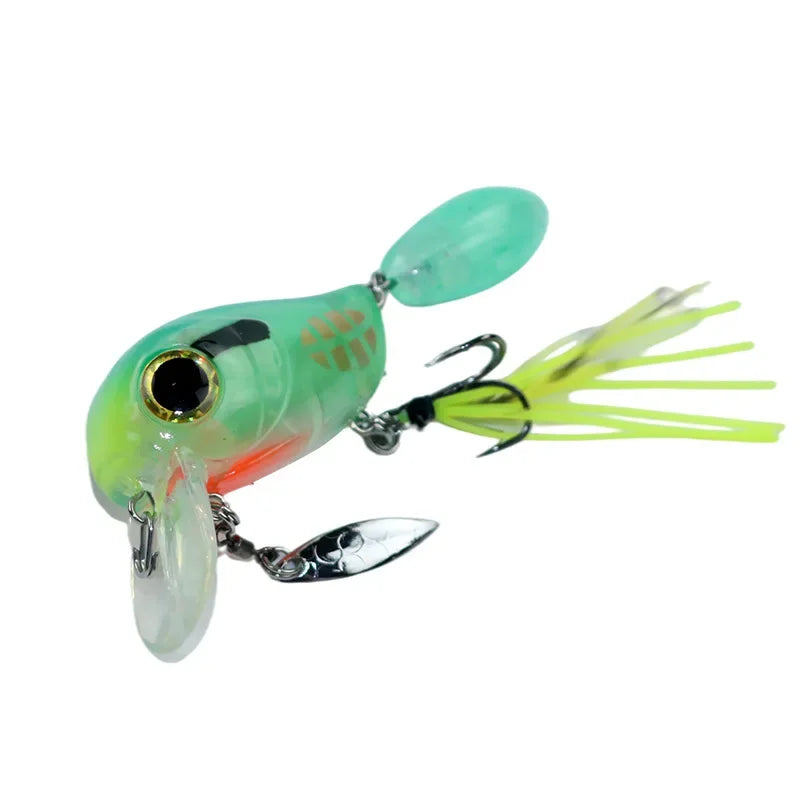Crank Bait 8g 40mm Floating Minnow Fishing Lure Pesca Wobbler Rotating Sequins Stream Freshwater Bass Pike Trout Perch Hard Bait