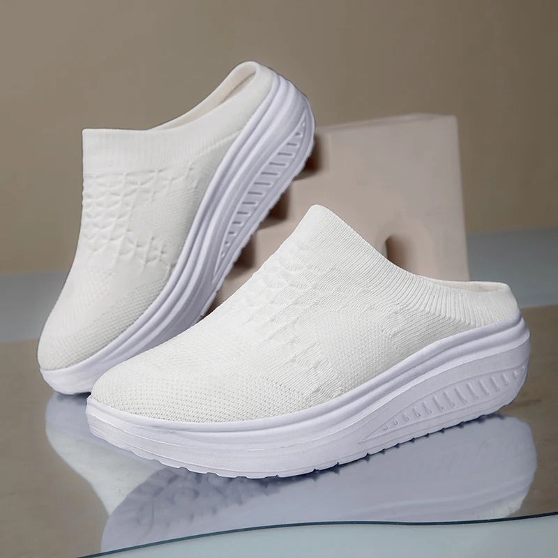 Womens Walking Loafers New Fashion Breathable Casual Slippers Sports Fitness Shoes Light Flat Shoes  Outdoor Non-Slip Women Shoe