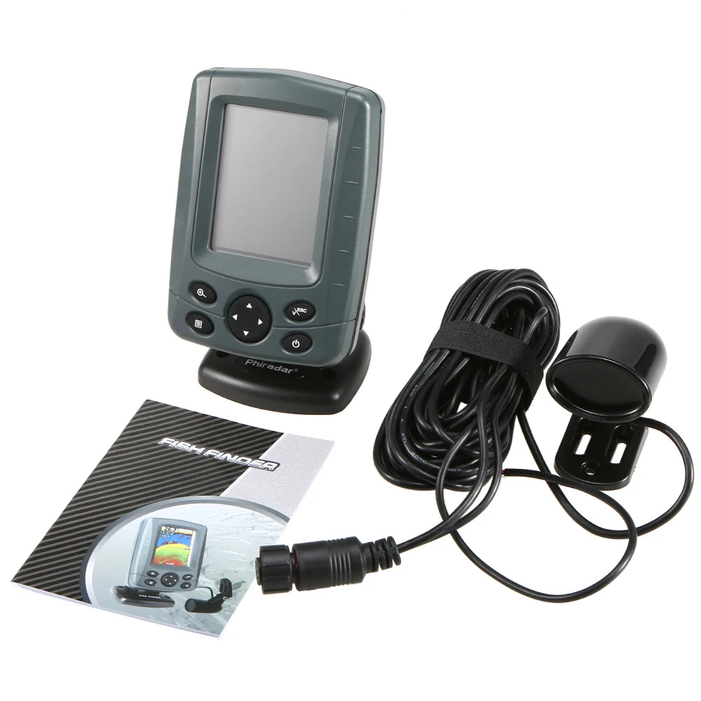 Portable 3.5" LCD Fish Finder Outdoor Fishing Sonar Sensor Fishing Finder Alarm Fish Detector Depth Locator