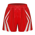 Swimwear Mens Wet Look Athletic Running Swim Shorts Athletic Beach Swimming Trunks with Pockets Stripes Elastic Waistband Shorts