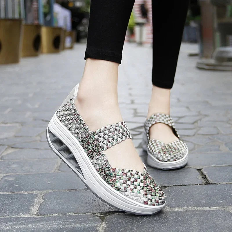 Women's Hand Woven Slip-On Breathable Sandals