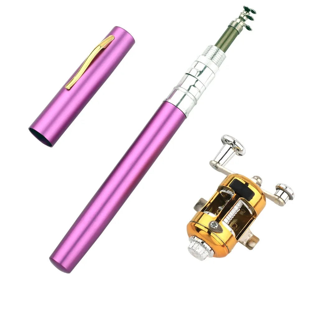 Fishing Supplies Portable Pen Style Fishing Rod Hard Spinning Mini Fishing Pole Ultra Short 1m Fishing Hand Pole River Pond