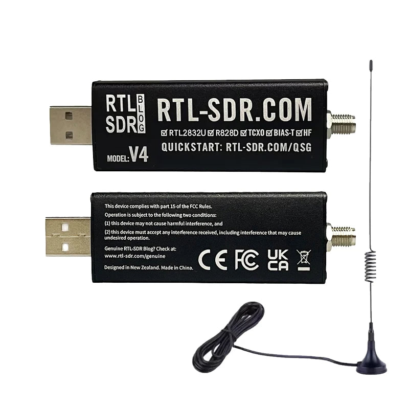 SDR V4 Software Defined Radio Receiver HTOOL RTL-SDR V4 RTL2832U 1PPM TCXO HF BiasT SMA Software Defined Radio + Antenna