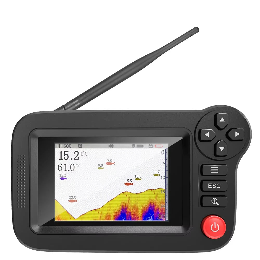 Intelligent Fishfinder - Portable Fishfinder and Depth Gauge, suitable for casual fishing gear from docks, coasts, or shorelines