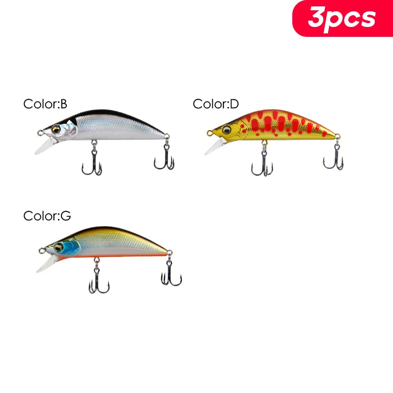 LETOYO 5g 50mm 8g 60mm 1.5-2.5m Depth Sinking Minnow Fishing Lure Artificiali Hard Baits Crankbait Wobblers Trout Bass Lure