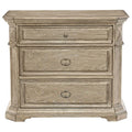 Bedroom Furniture French Vintage Solid Wood Oak Antiqued Grey Bedside Table Nightstand