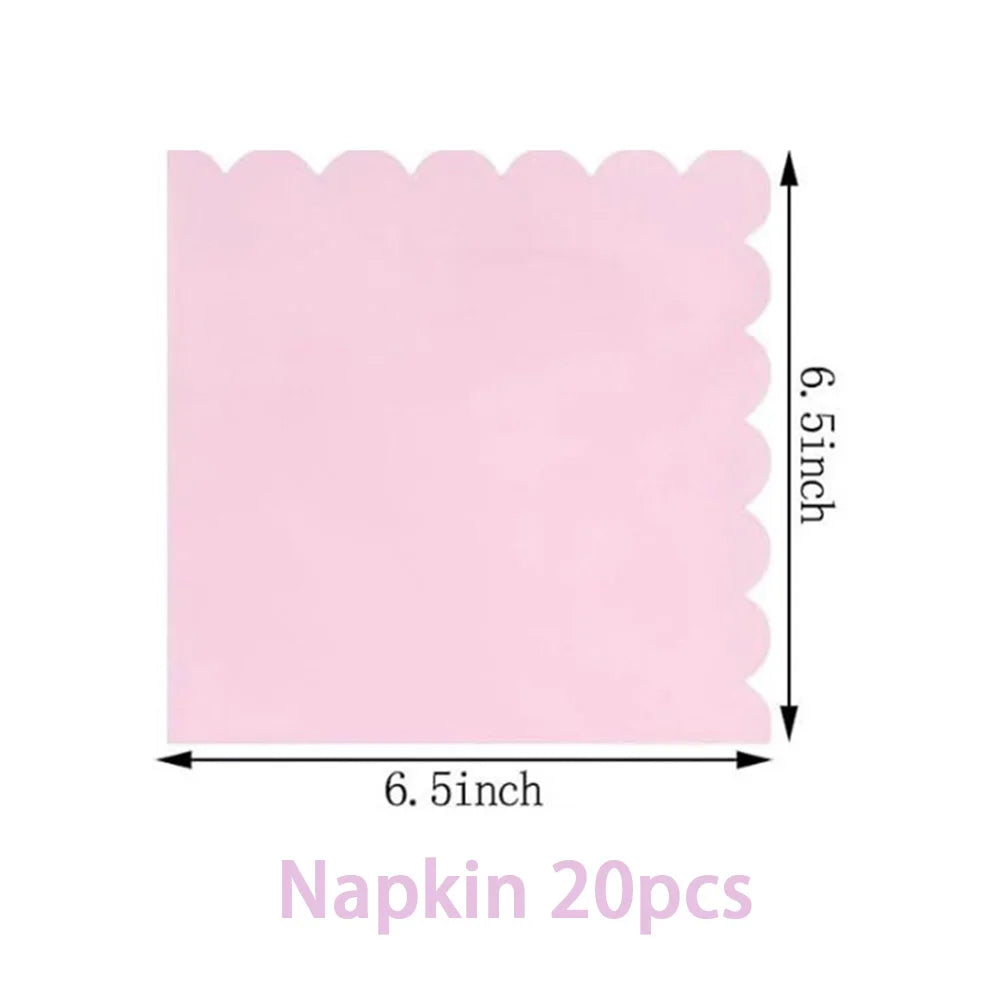 Solid color party supplies tableware paper plates cups napkins tablecloths suitable for birthday party guests banquet baby showe