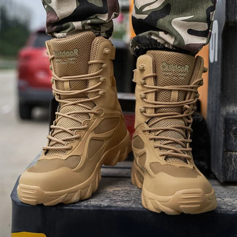 Men Climbing Shoes Tactical Boots High Quality Motorcycle Hunting Hiking Shoes Breathable Boot For Men Brand Motorcycle Shoes