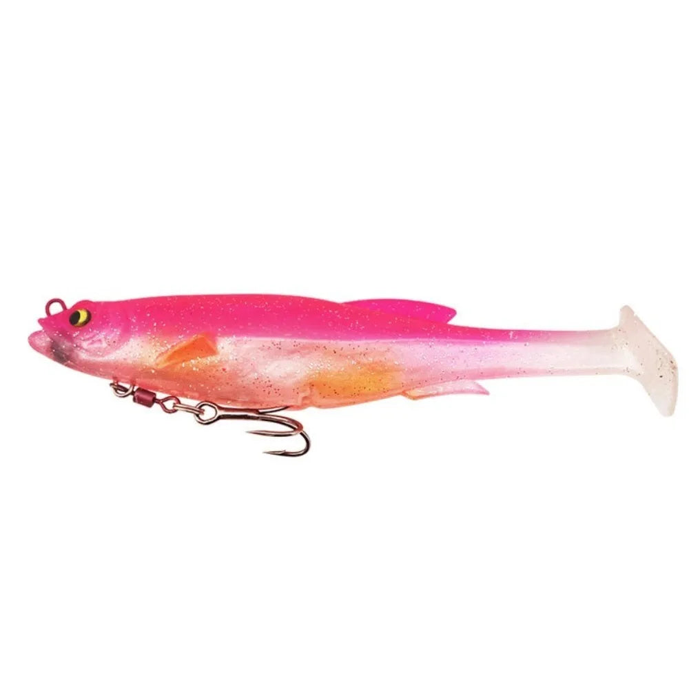 With Salwater Freshwater Hook Soft Fishing Lures 9cm/9g 12.5cm/21g 3D Eyes Artificial Swimbait T Tail Artificial Fish