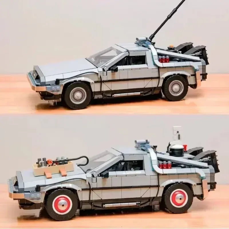 New technology 10300 best-selling toys  time-traveling back to the future machine building blocks, car models, and gifts