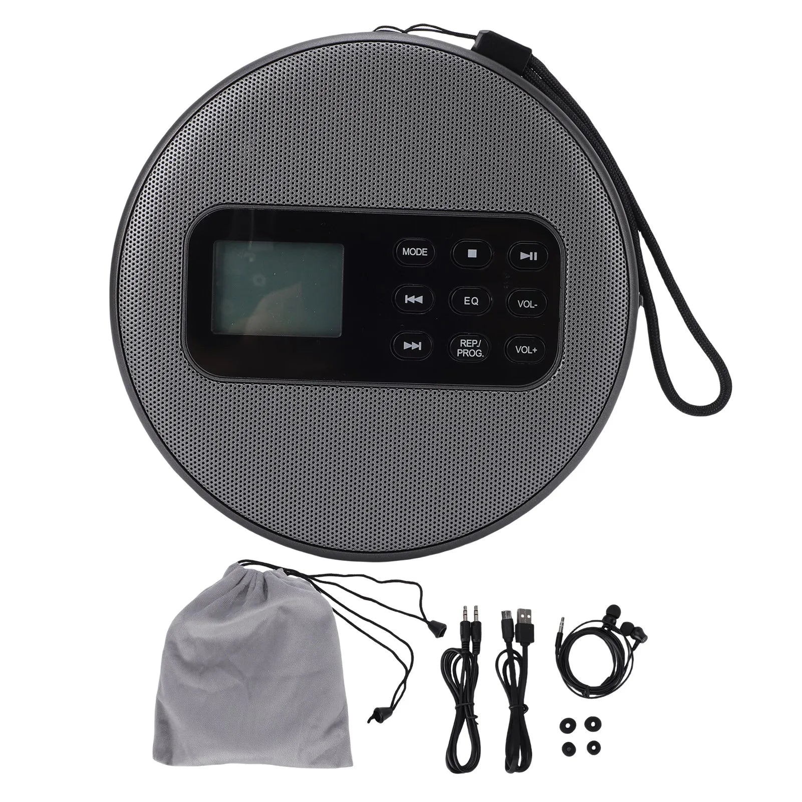 Portable CD Player Portable CD Player Rechargeable Stereo 3.5mm Cable Double Speakers Bluetooth CD CD-R MP3 Music Disc Player