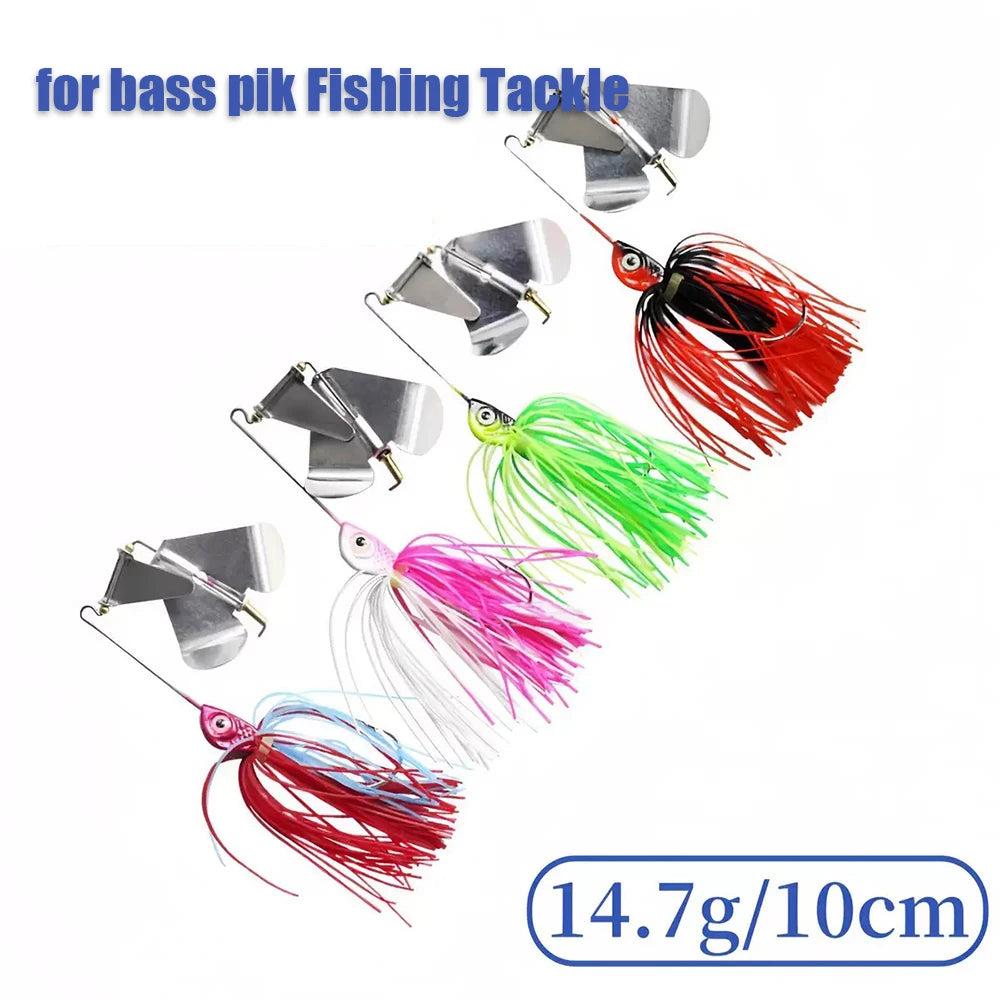 14.7g/10cm Fishing Lure Chatter Bait Spinner Bait with Blade Jig Dancer Buzzbait Wobbler Chatterbait for Bass Pike Fish Tackle