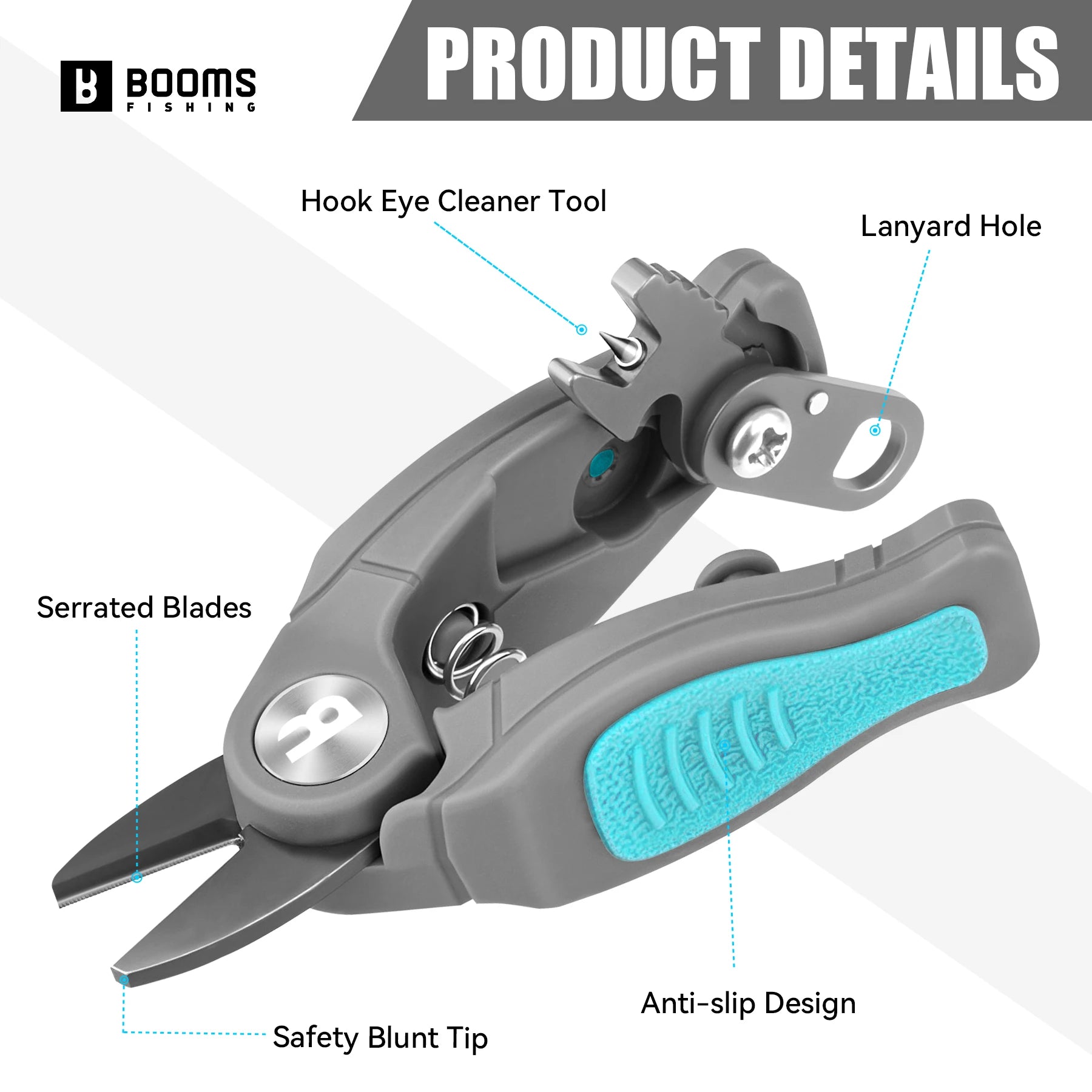 Fishing Line Cutters with Retractable Tether and Stainless Steel Blades Cut Braid Mono and Fluoro Lines Clean and Smooth