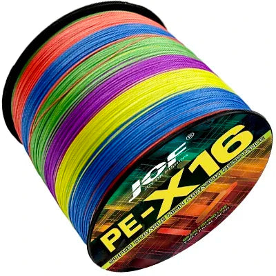 16 Strands Braided Fishing Line X16 Super Strong 25/40/80/100/125/140/161/200LBS HollowCore 100-1000M Multifilament 11.3-91kg