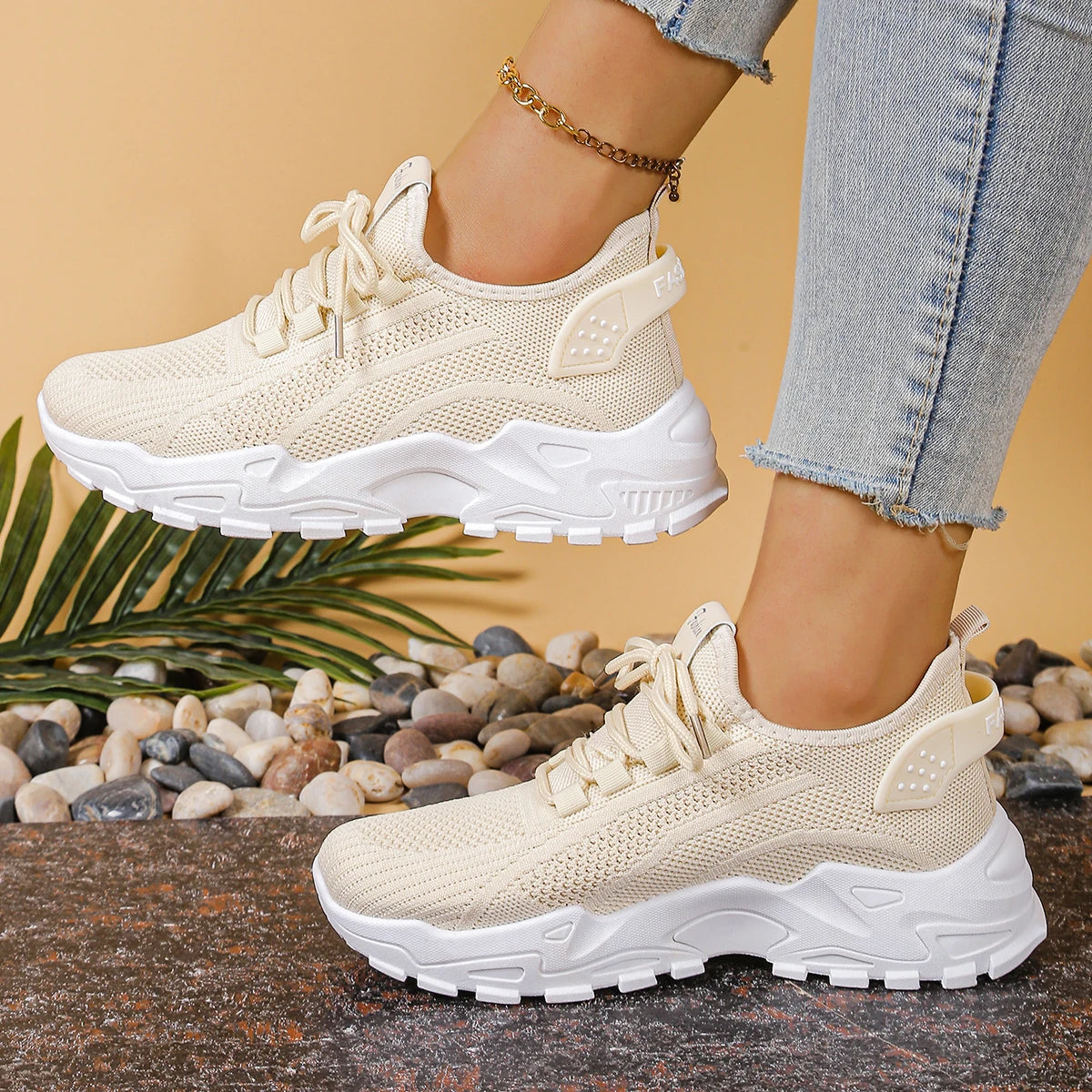 Women's Shoes Women's Sports Shoes Breathable Single-Mesh Dad Shoes Casual and Versatile Sports Shoe