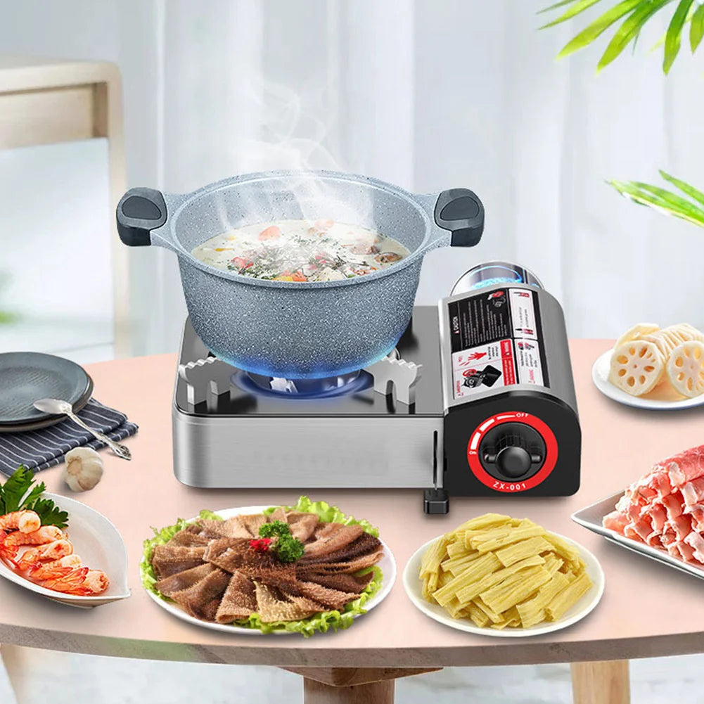 Portable Butane Camping Stove Automatic Ignition Butane Stove Portable Gas Grill for Emergency Tailgating Hiking Camping
