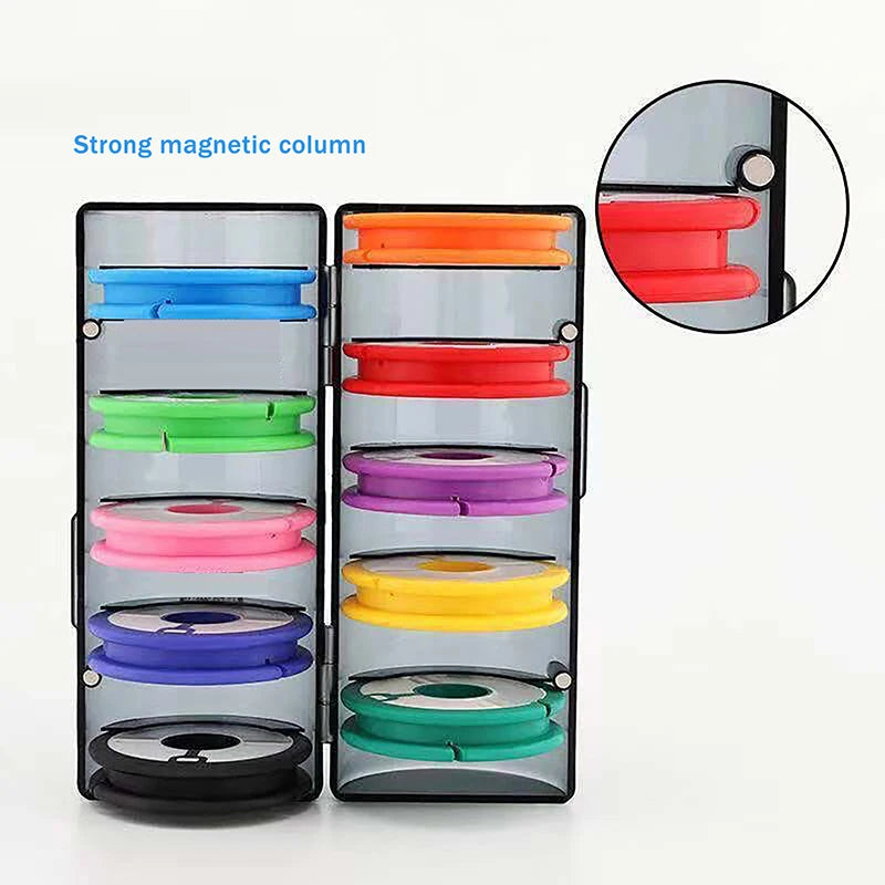 High-Quality Fishing Tackle Supplies: Portable Box, 4-16 Axis Silicone Coil, Rainbow Fishing Line Rolling Board