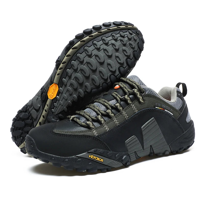 Outdoor Lover Trekking Shoes 2025 Men Waterproof Hiking Shoes Mountain Boots Genuine Leather Woodland Hunting Tactical Shoes