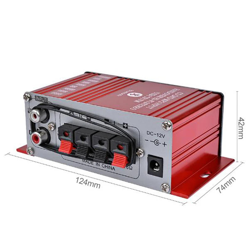 SIHAO G8 Car DC 12V 200W 4 Channel HiFi Audio Digital Stereo bluetooth AUX USB/TF/FM MP3 with Remote Control