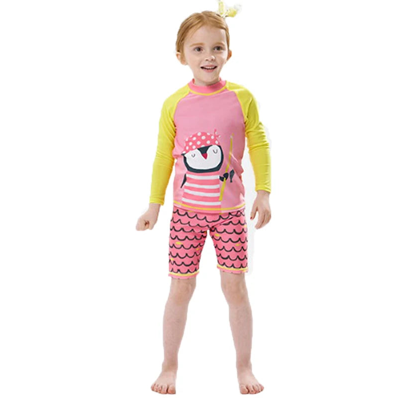 Boys Girls Swimsuit for Kids Toddler 2 to 3 4 5 6 7 8 Years Cute Shark Children's Swimwear Suit Tops+Shorts 2pieces Swim Outfits