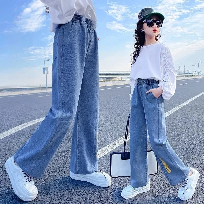 Kids Clothes Baby Girls Pants Sweatpants Children's Clothing Denim jeans Autumn Streetwear Spring Casual Kids Pants