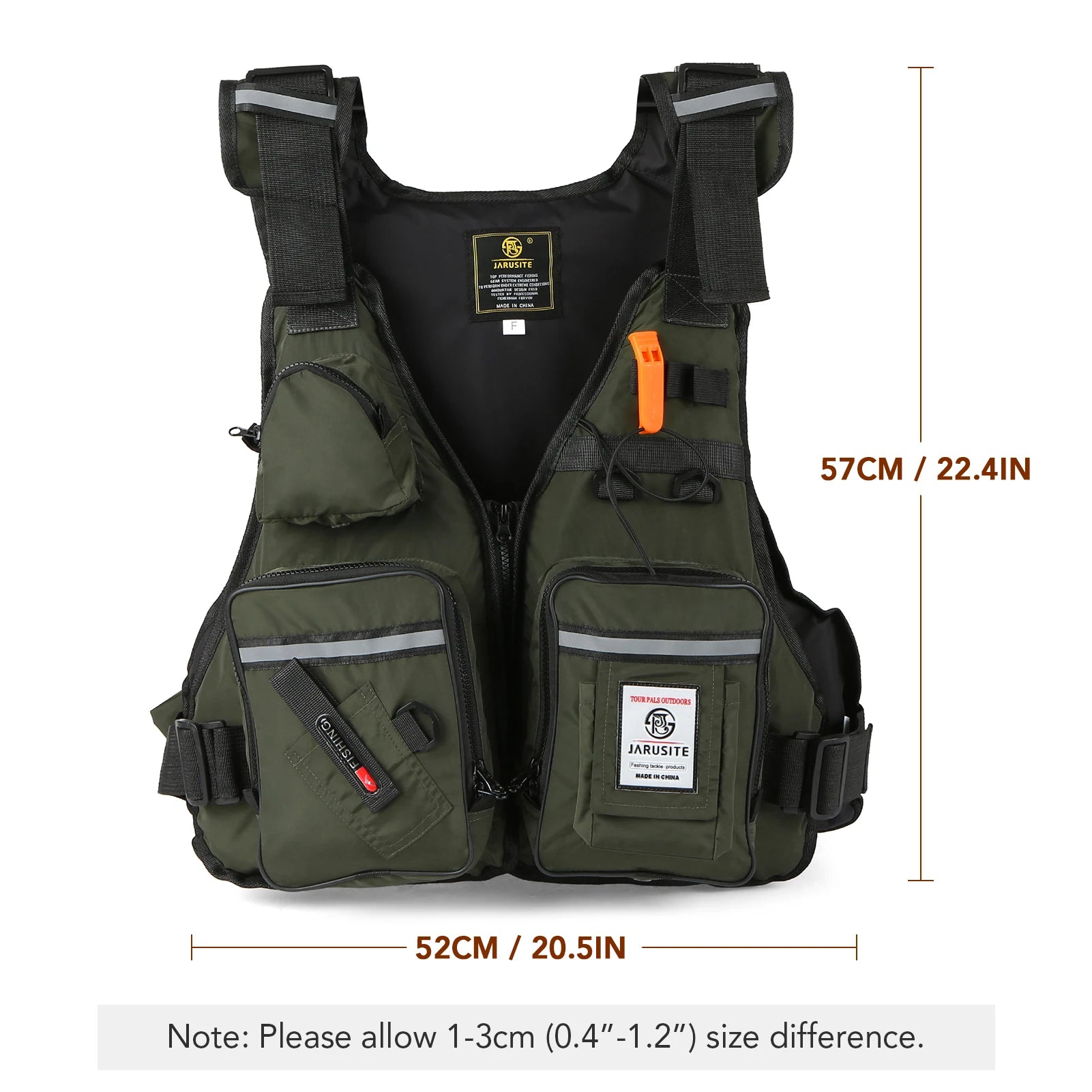 Men Professional Life Jacket Buoyancy Suit Portable Fishing Vests Multi-Pockets Waterproof Sea Fishing Adjustable Vest 2023 New