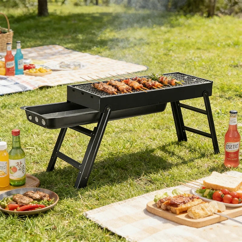 BEIYUE  Grill Outdoor Portable Bbq Grill Charcoal Grill For Home Use Pull-Out Folding Charcoal Grill Charcoal St