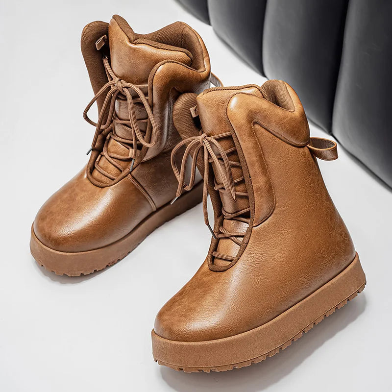 Men's shoes in autumn and winter, high top, niche fashion, versatile and casual, divided into winter casual shoes