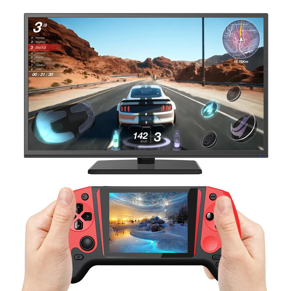Retro Handheld Game Console 3.5inch LCD Screen Built-in 500 Games Gaming Console TV Connect Video Game Console for Single Player