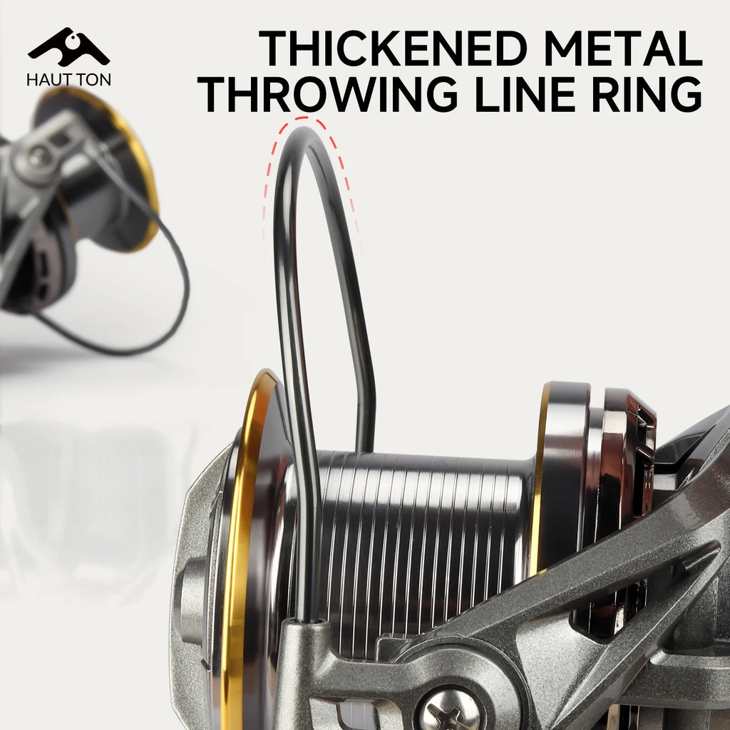 HAUT TON NGK 8000/9000/10000/12000/14000 Surfing Saltwater Spinning Fishing Reel 6+1BB 18kg/55lb Max Drag Anti-corrosion