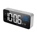 Voice Control Digital Alarm Clock TEMP 2 Alarms Snooze Night Mode Table Clock Power Switch 12/24H Rechargeable Music LED Clock