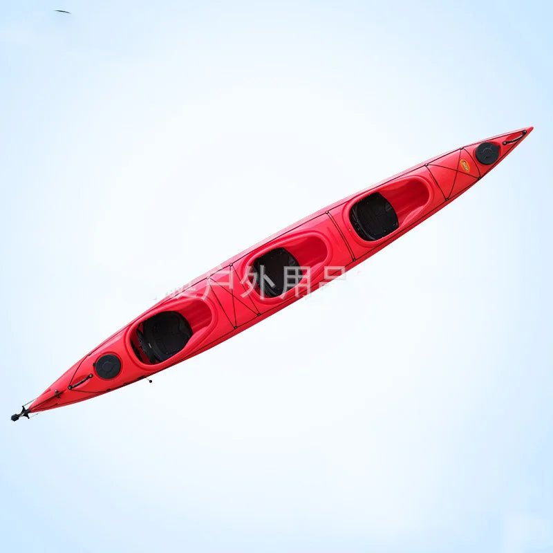 Single Double Triple Kayak Plastic Paddle Boat Canoe Ocean Boat Fishing Recreational Boat Club