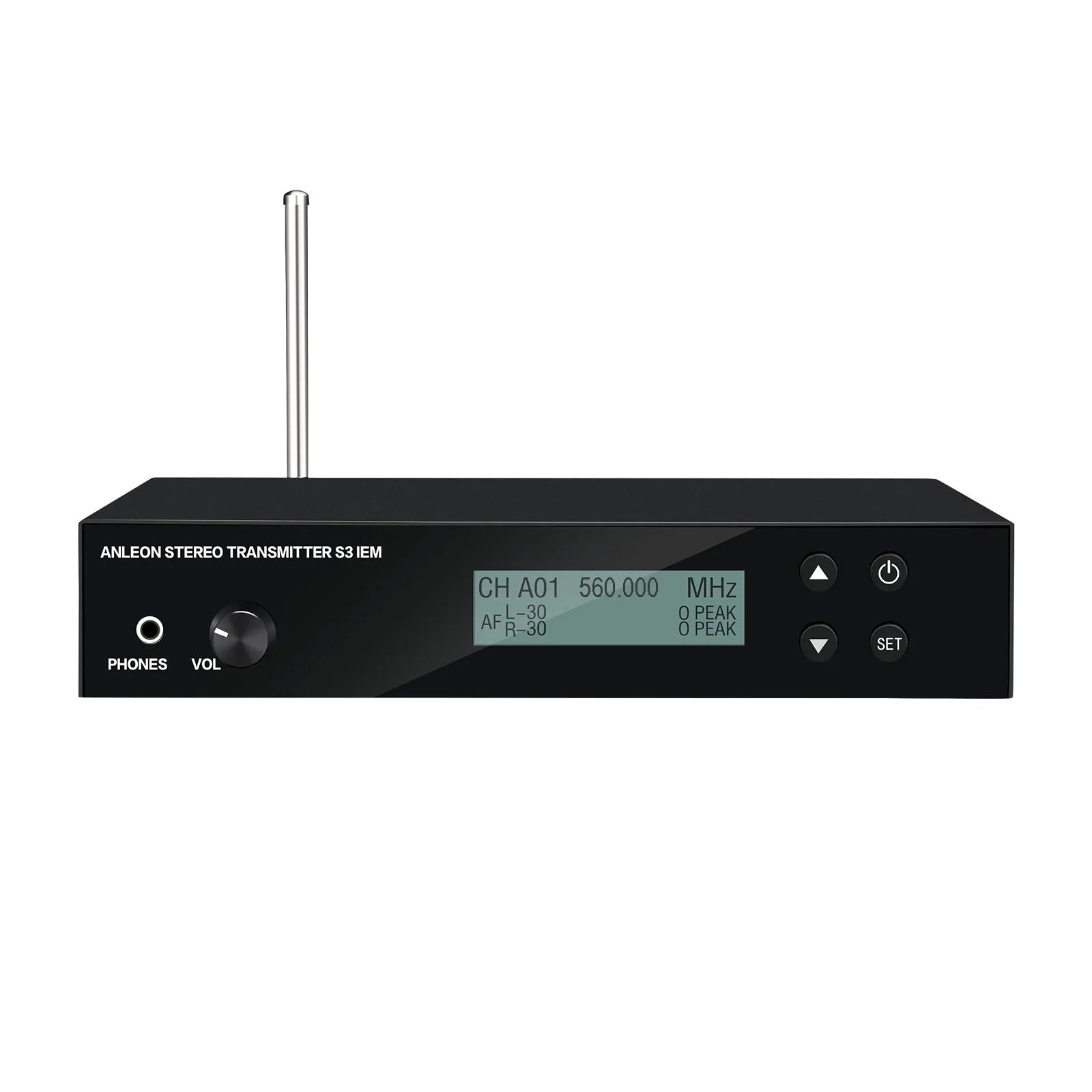 ANLEON S3D 560-596MHz/640-676MHz/863-865MHz Transmitter+Receiver Kit Stereo Wireless In-Ear Monitor System for Stage Performance