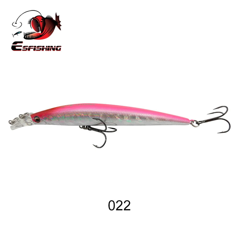 ESFISHING Fishing Lures Floating Minnow Sharp Shovel 120mm10g Dive 0.2-07m Leurre Soupl Baits Two Depth for Choosing Top Water