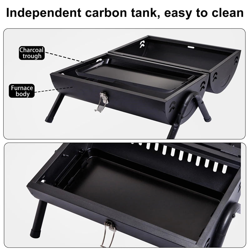 Portable Charcoal Grill,Tabletop Charcoal Grill,BBQ Grill for Outdoor Cooking Camping,Picnics,Backyard,Balcony