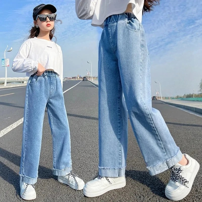 Kids Clothes Baby Girls Pants Sweatpants Children's Clothing Denim jeans Autumn Streetwear Spring Casual Kids Pants