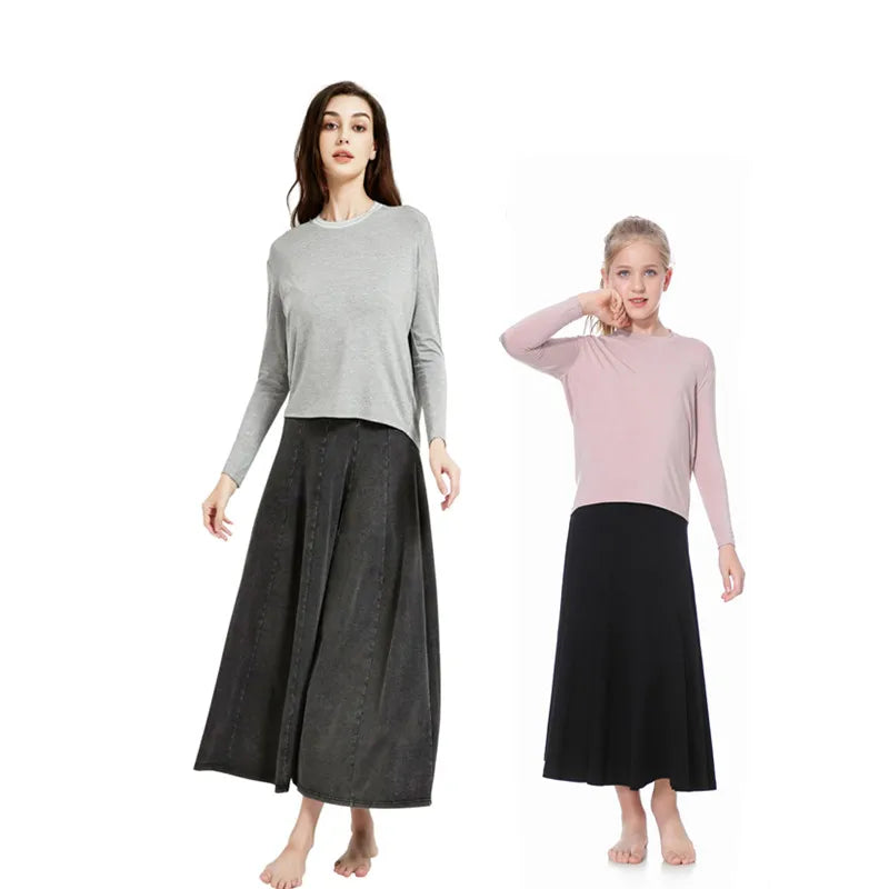 Kids Girls Panel Casual Skirts Mom Daughter Fashion Sporty Family Matching Spring Summer Skirt Clothing