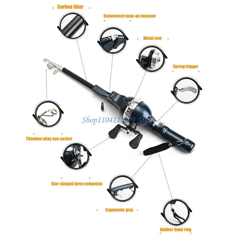P9FC Light weight Fishing Rod with Innovative Fold for Portables Storage and Reduced Fatigue During Long Fishing