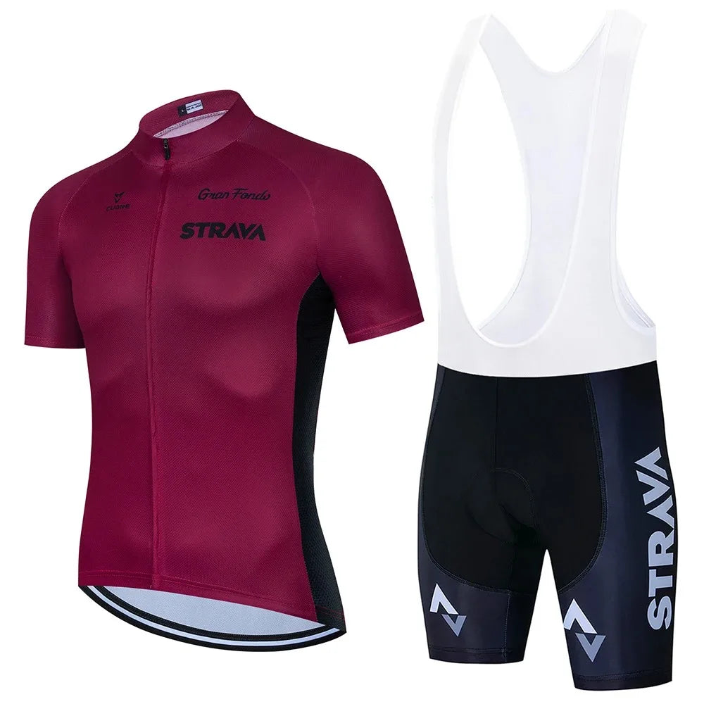 STRAVACycling Clothes For Men Cycling Sets Mountain Bike Clothes Man Summer Cycling Suit Cycling Pants Cycling Shirt Equipment