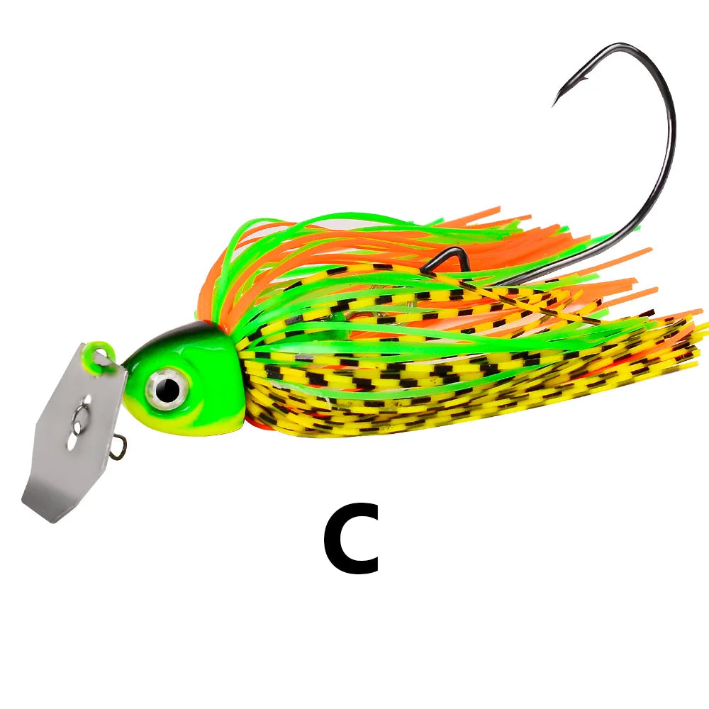 12g 15g 20g 25g Fishing Lure Spinner Bait Wobbler Buzzbait Chatte Bait Artificial rubber Skirt Chatter bait For Bass