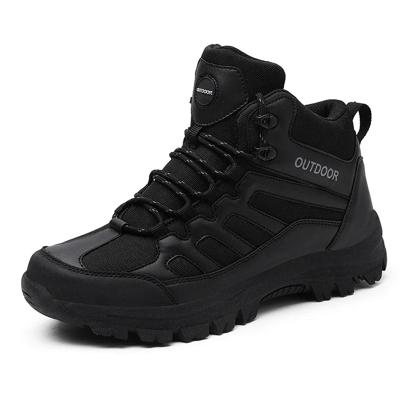Autumn And Winter Men's Boots Nylon Leather Wearproof Outdoor Hunting Hiking Desert Boot Army Fans Combat Training  Shoes.