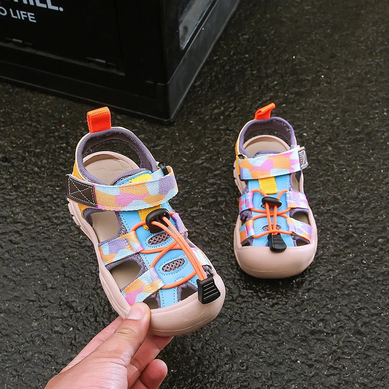Kids Sports Sandals for Boys Girls 2025 Summer New Toddler Beach Shoes Non-slip Lightweight Versatile Chic School Outdoor Shoes