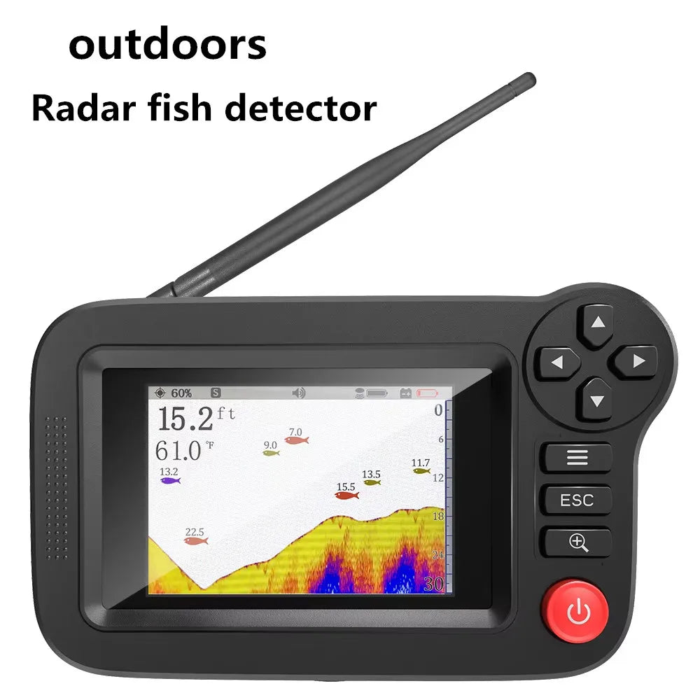 Intelligent Fishfinder - Portable Fishfinder and Depth Gauge, suitable for casual fishing gear from docks, coasts, or shorelines